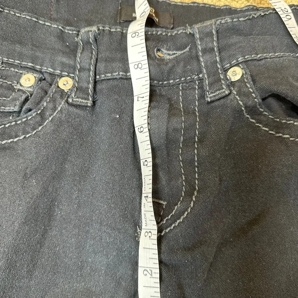 True Religion Ricky Relaxed‎ Straight Body Rinse Black sz 31x31 Y2K Streetwear